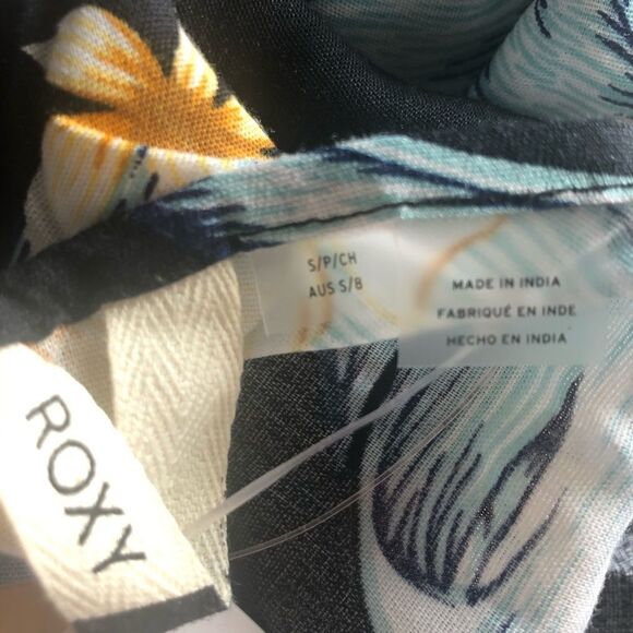 NWT Roxy  Black Floral open back dress - Picture 6 of 6